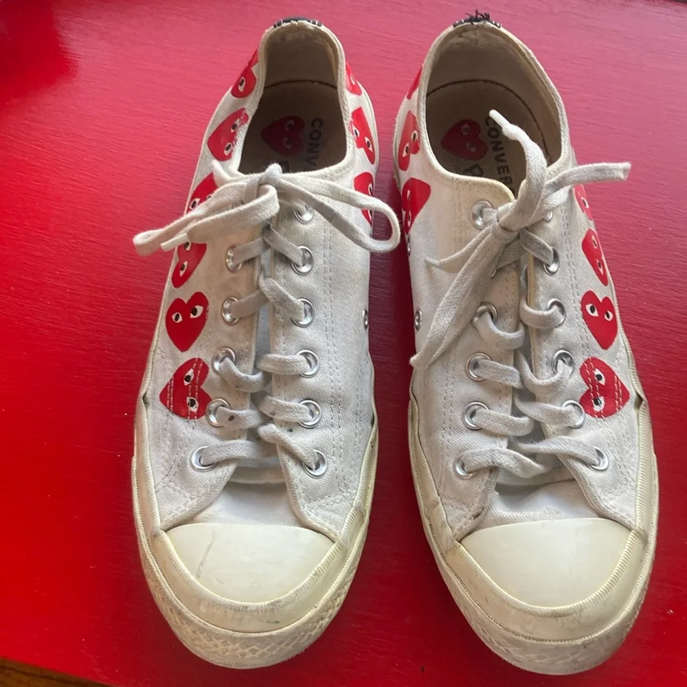 Comme de Garcons Play Converse multi heart tennis shoes sneakers trainers Size 8